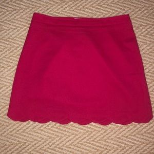 Hot pink lush scallop skirt